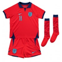 England Marcus Rashford #11 Replika babykläder Bortaställ Barn VM 2022 Kortärmad (+ korta byxor)